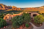With unobstructed red rock views